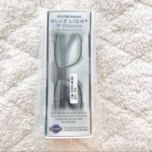 NEW Foster Grant digital blue light e-glasses (no magnification) Theron black